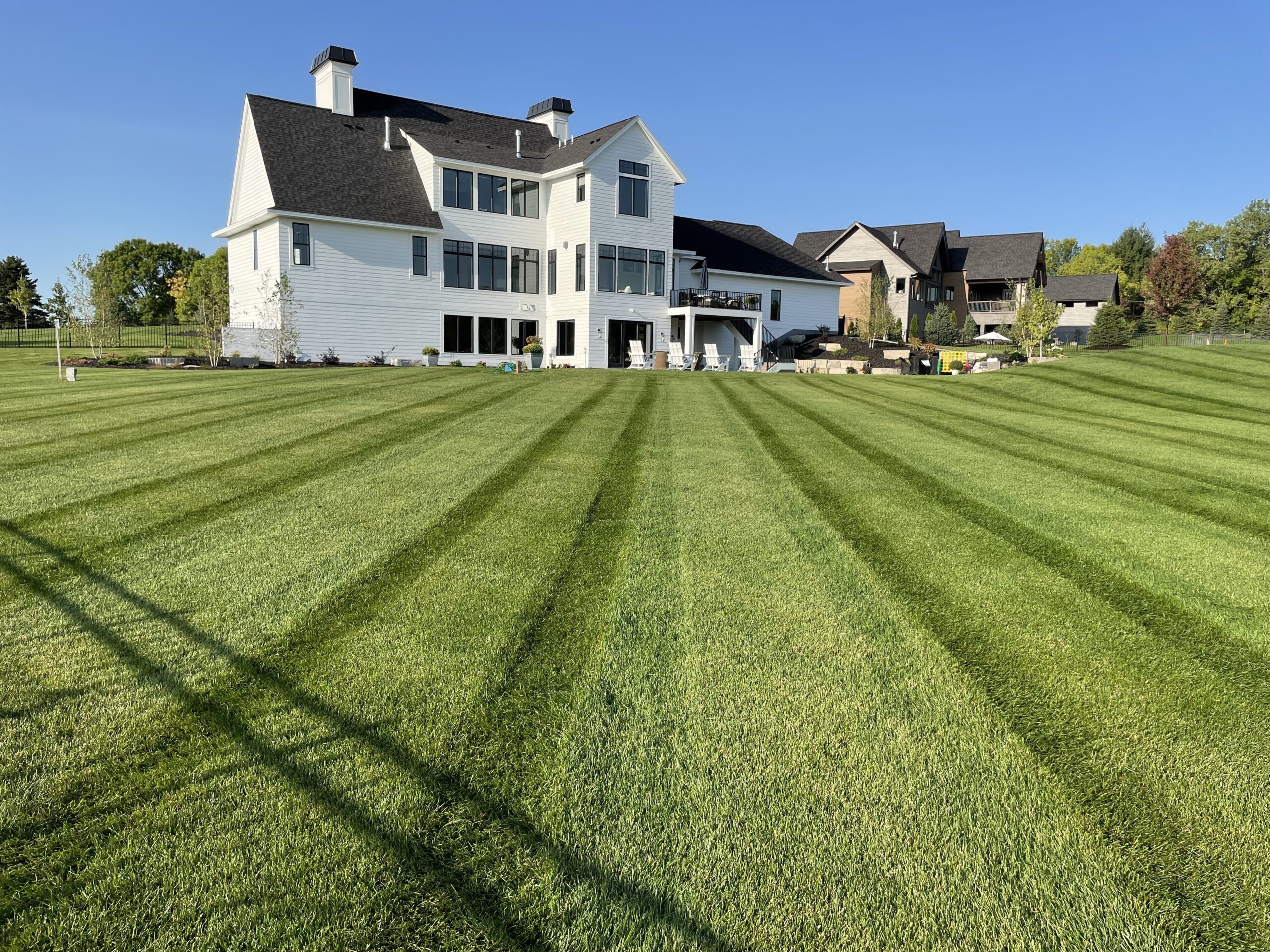 Residential lawn maintenance by North Ridge Outdoor Services
