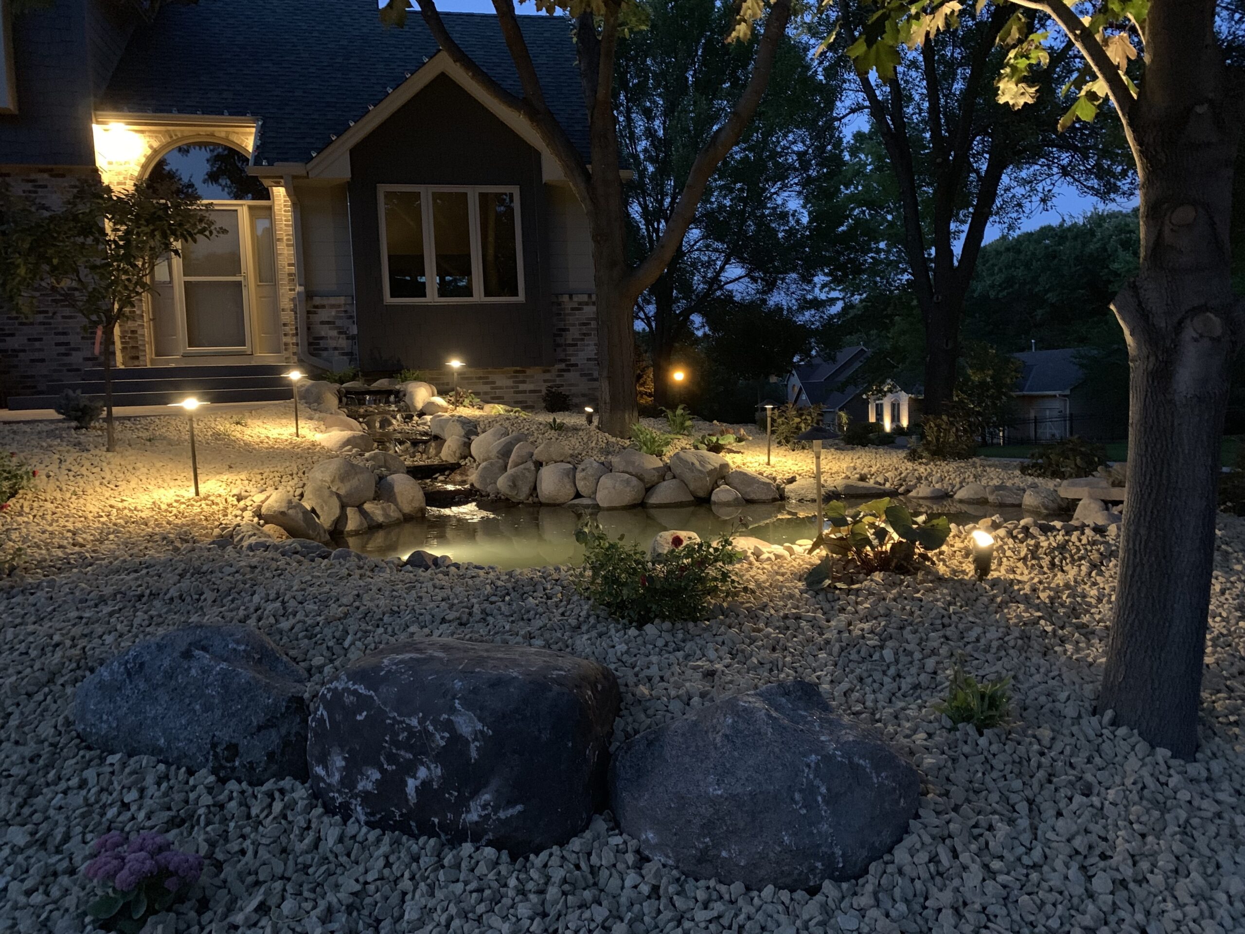 Landscape lighting by North Ridge Outdoor Services