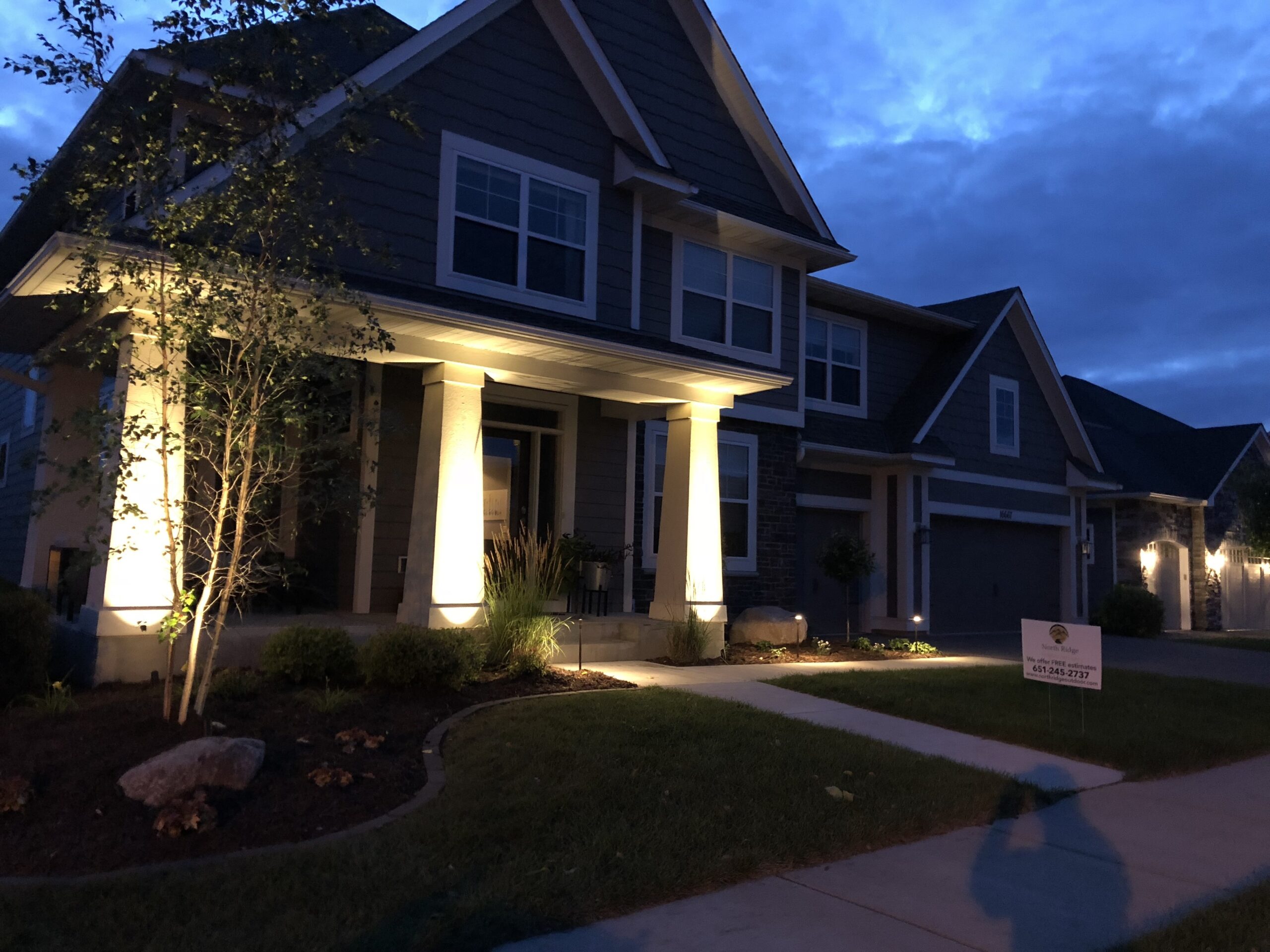 Landscape lighting by North Ridge Outdoor Services