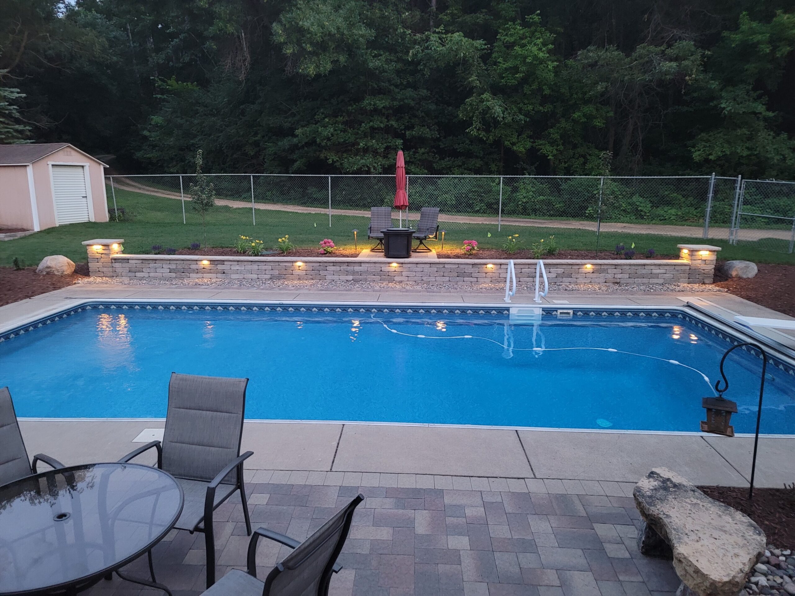 Retaining wall construction by North Ridge Outdoor Services