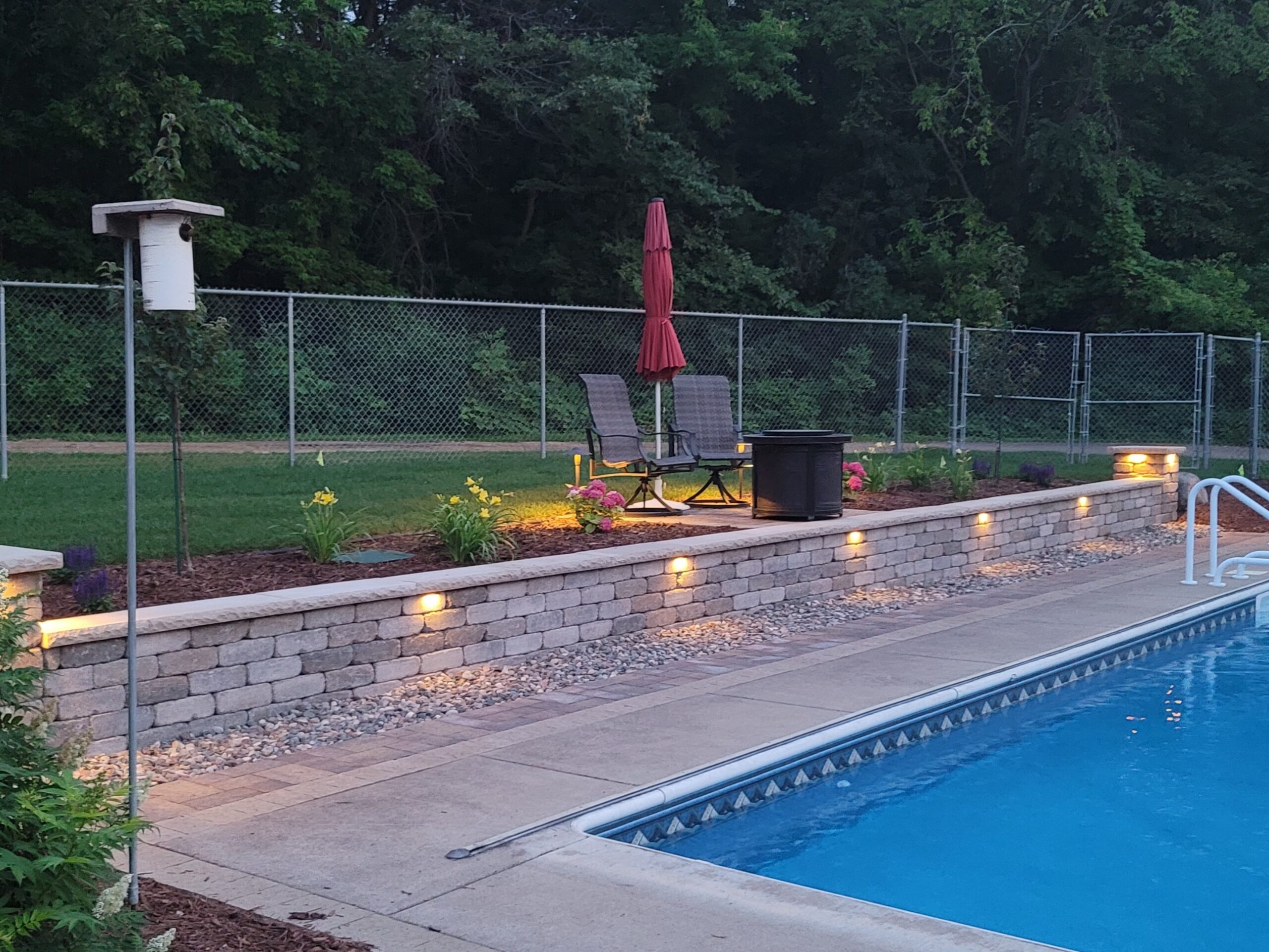 Retaining wall construction by North Ridge Outdoor Services