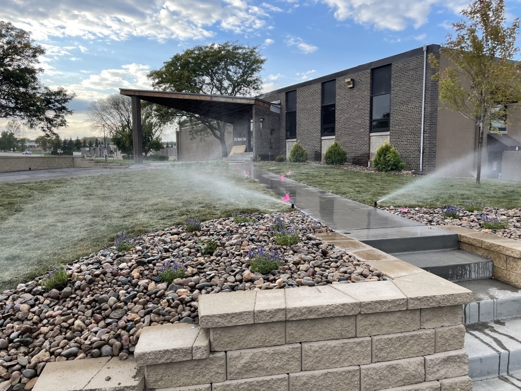 Retaining wall construction by North Ridge Outdoor Services