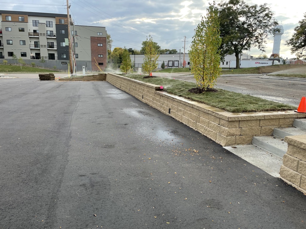Retaining wall construction by North Ridge Outdoor Services