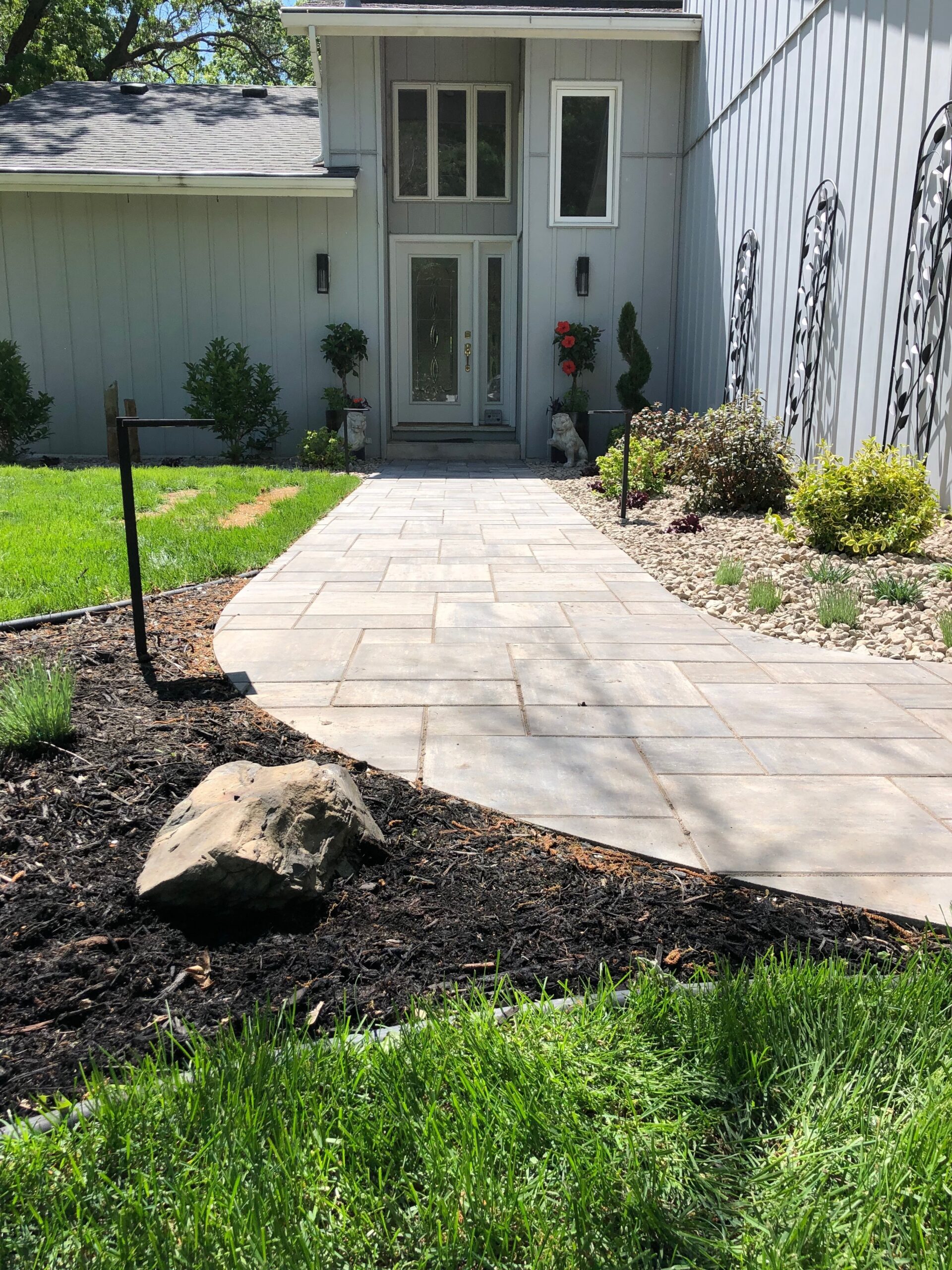 Walkway and pathway installation by North Ridge Outdoor Services