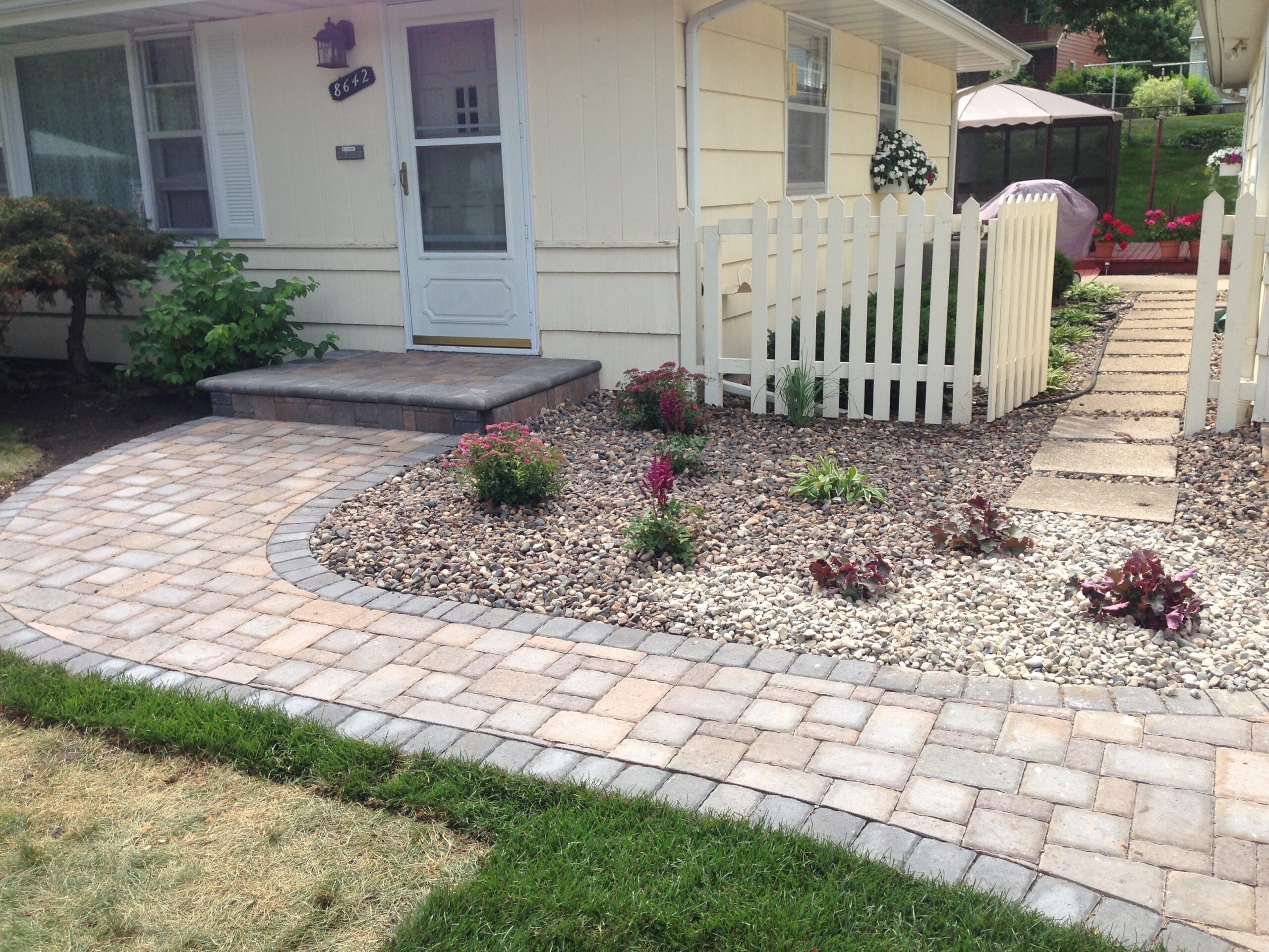 Walkway and pathway installation by North Ridge Outdoor Services