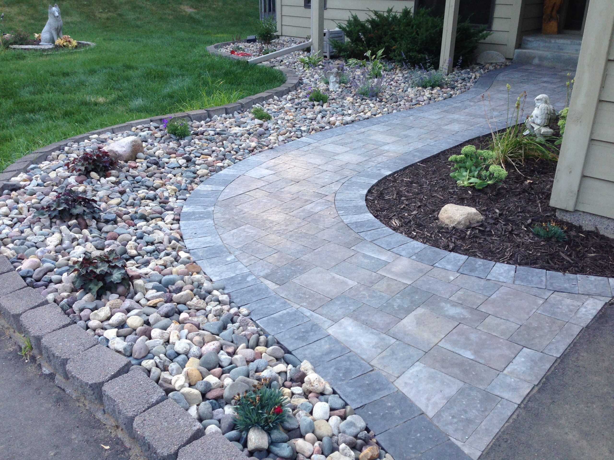 Walkway and pathway installation by North Ridge Outdoor Services