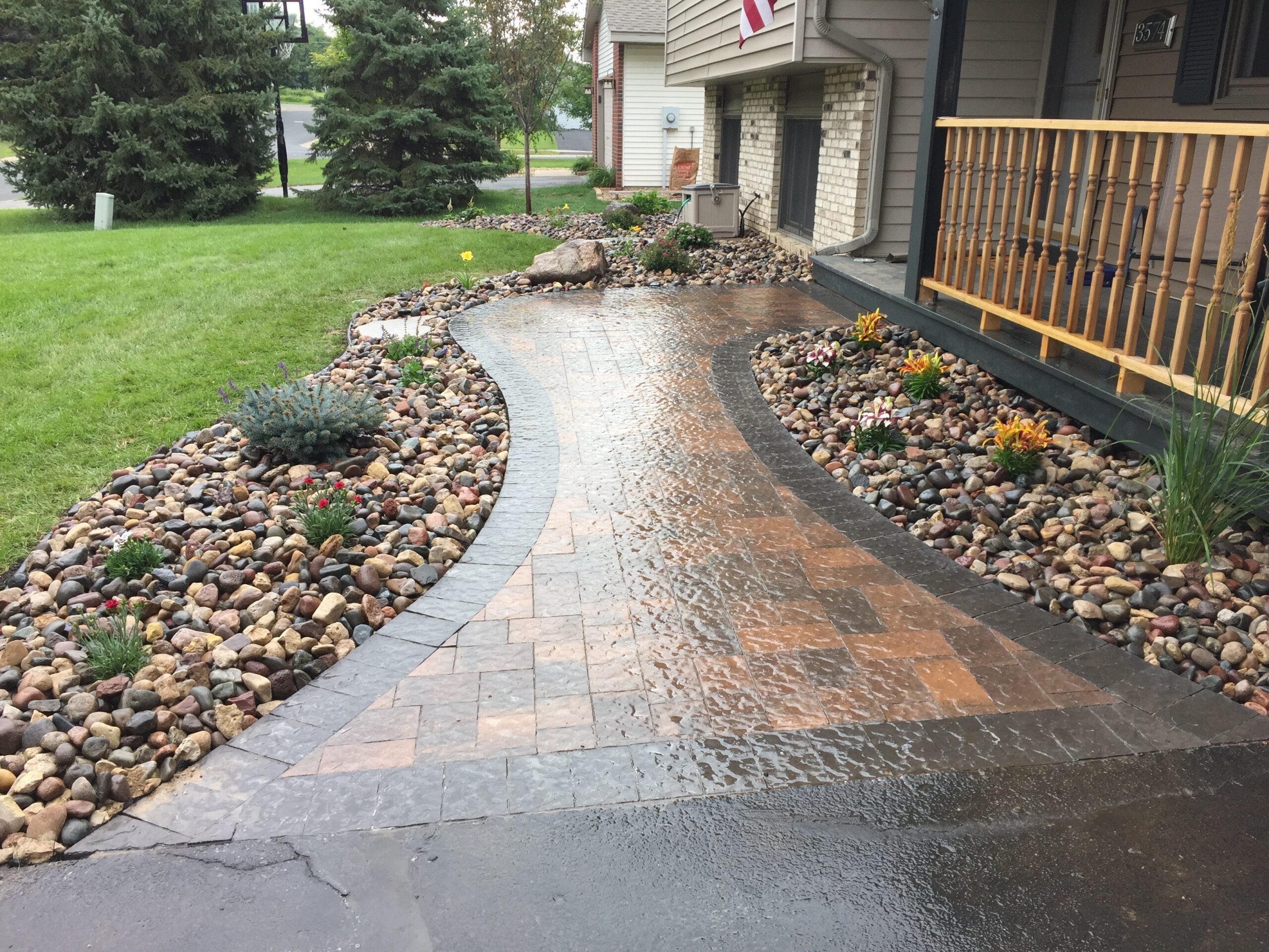 Walkway and pathway installation by North Ridge Outdoor Services