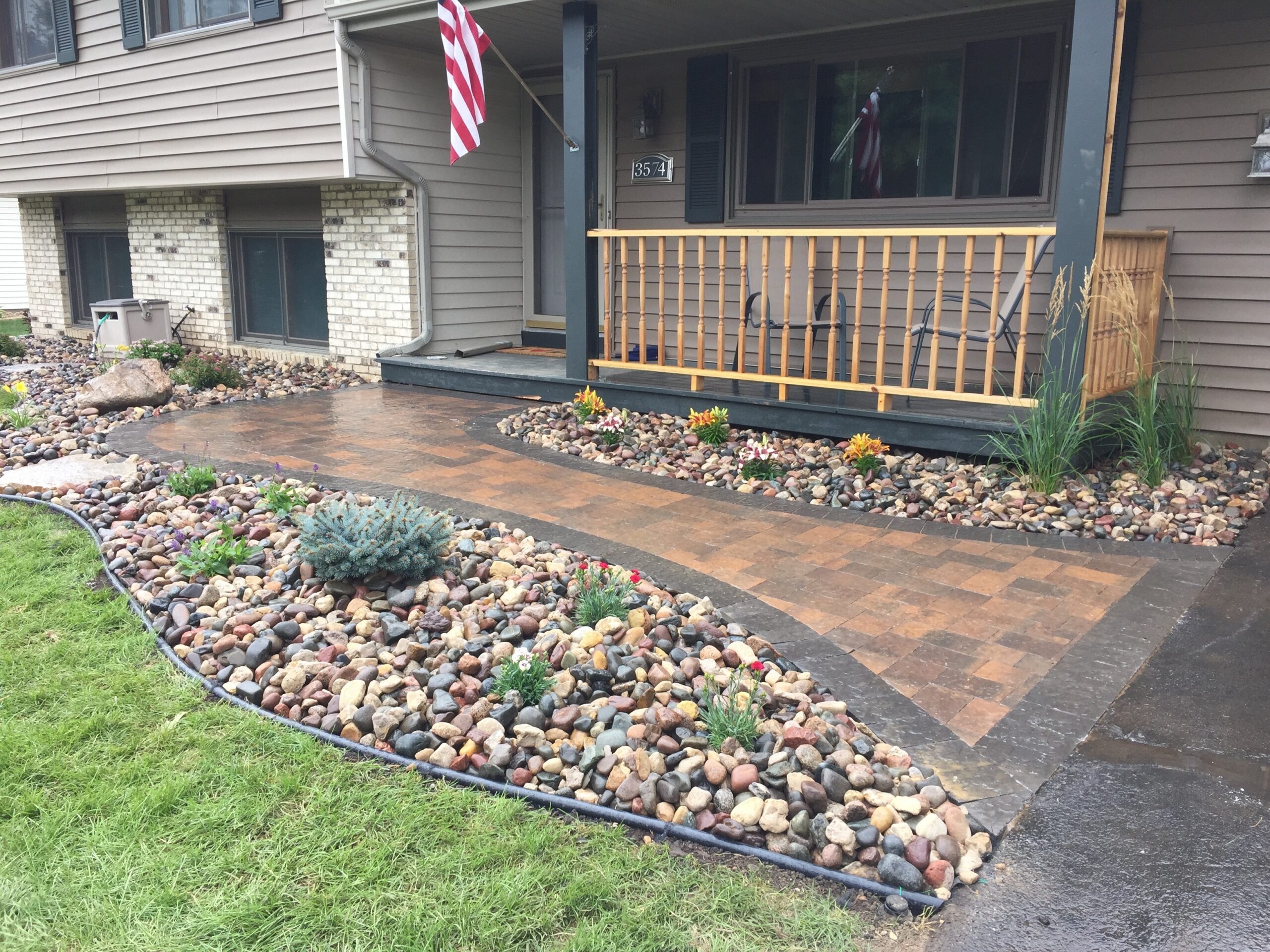 Walkway and pathway installation by North Ridge Outdoor Services
