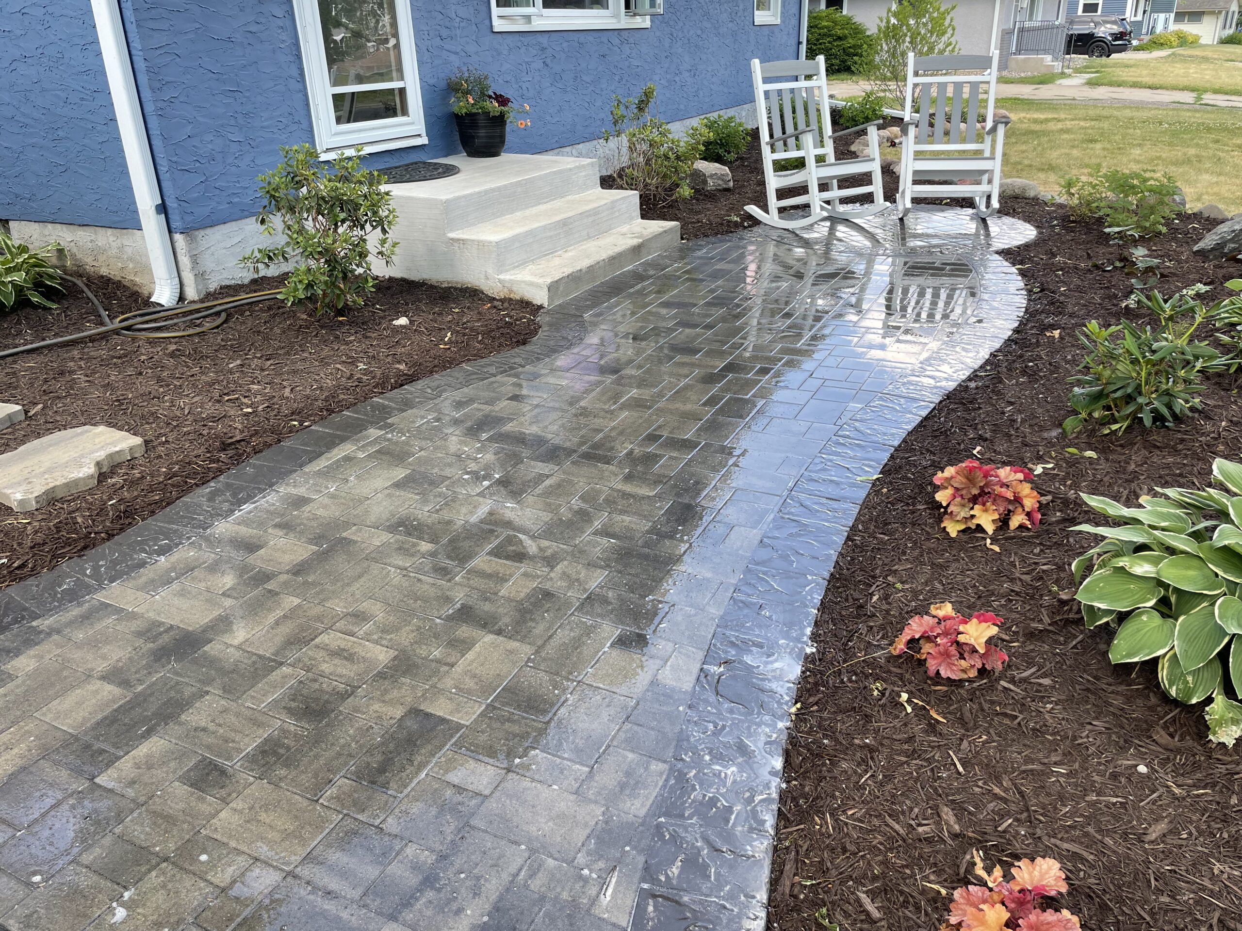 Walkway and pathway installation by North Ridge Outdoor Services