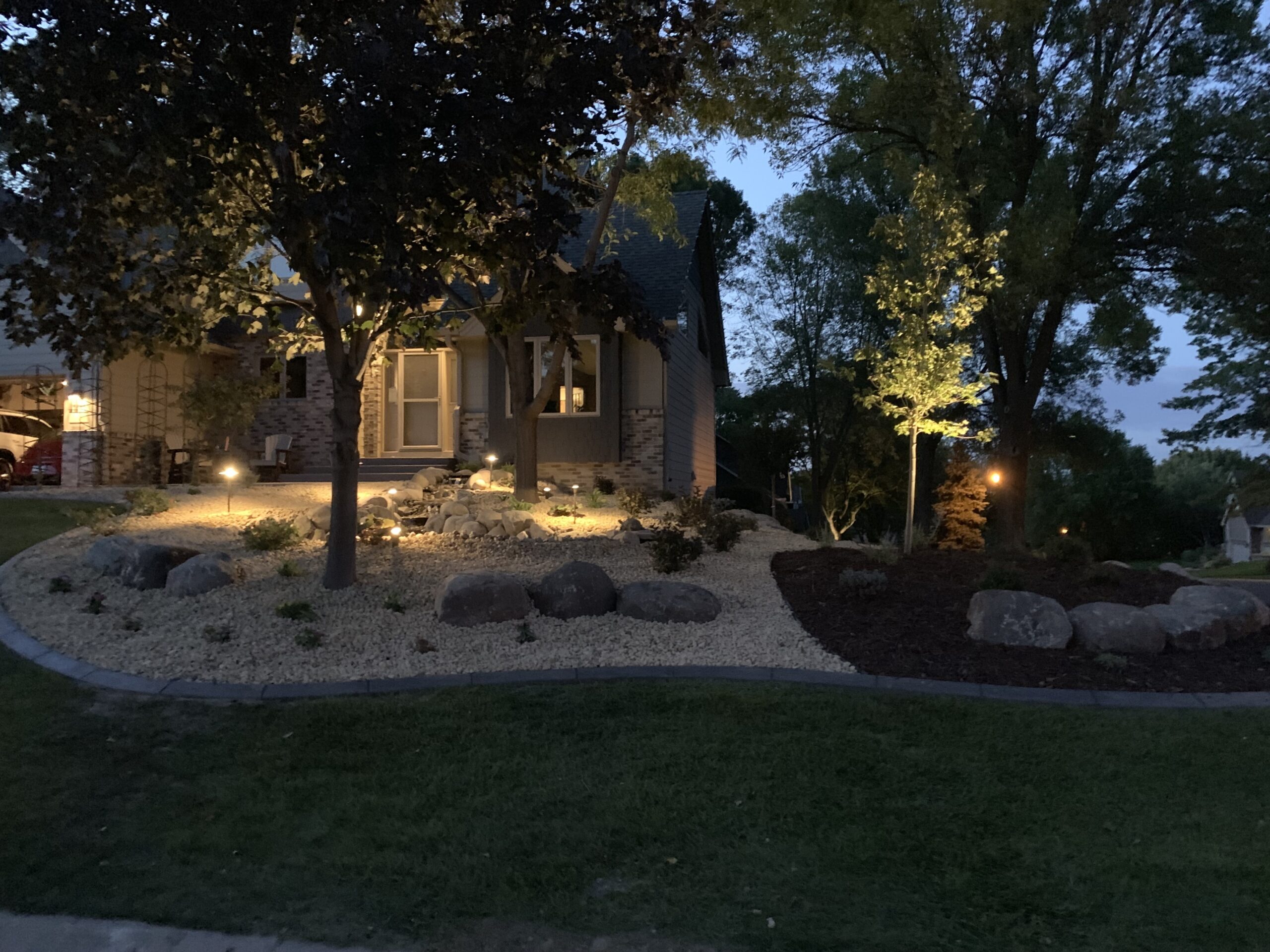 Water feature installation by North Ridge Outdoor Services