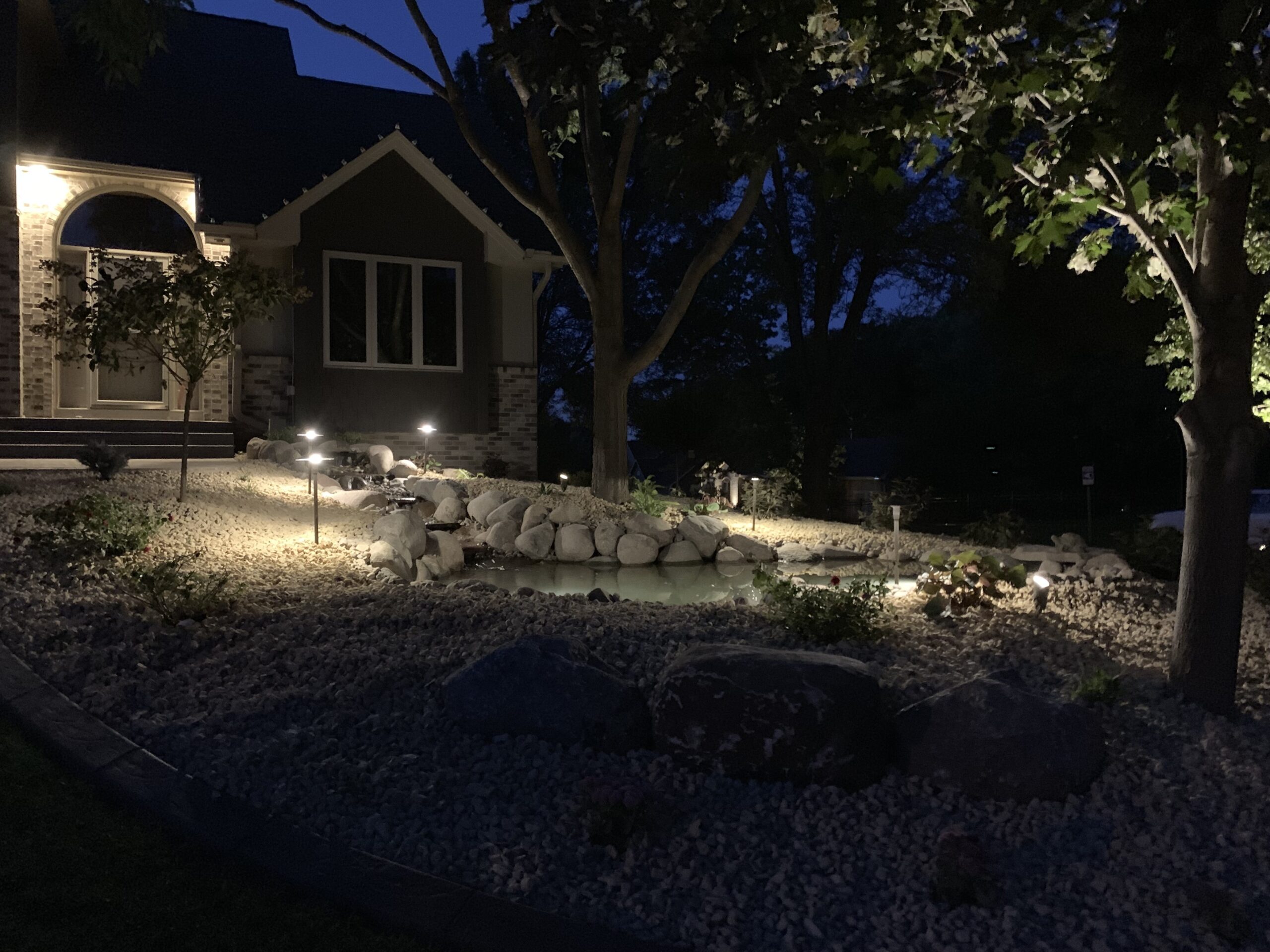 Water feature installation by North Ridge Outdoor Services