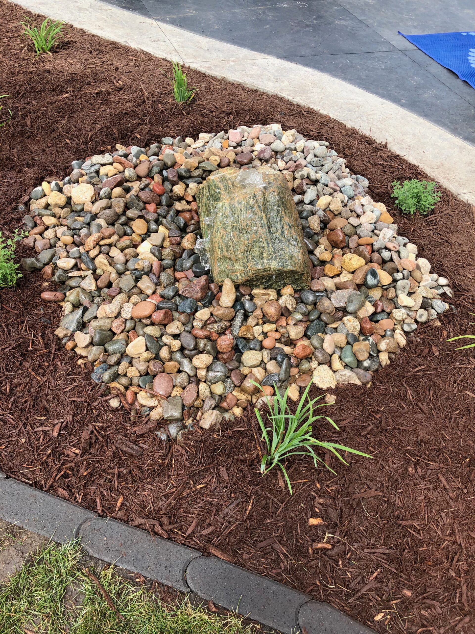 Water feature installation by North Ridge Outdoor Services
